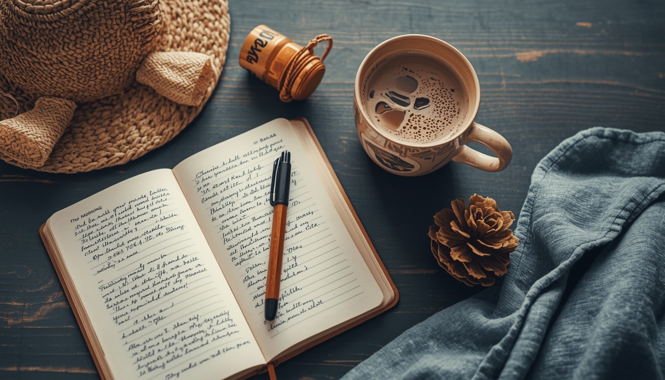 Prozelonvrchepir morning renewal routine with tea and journal