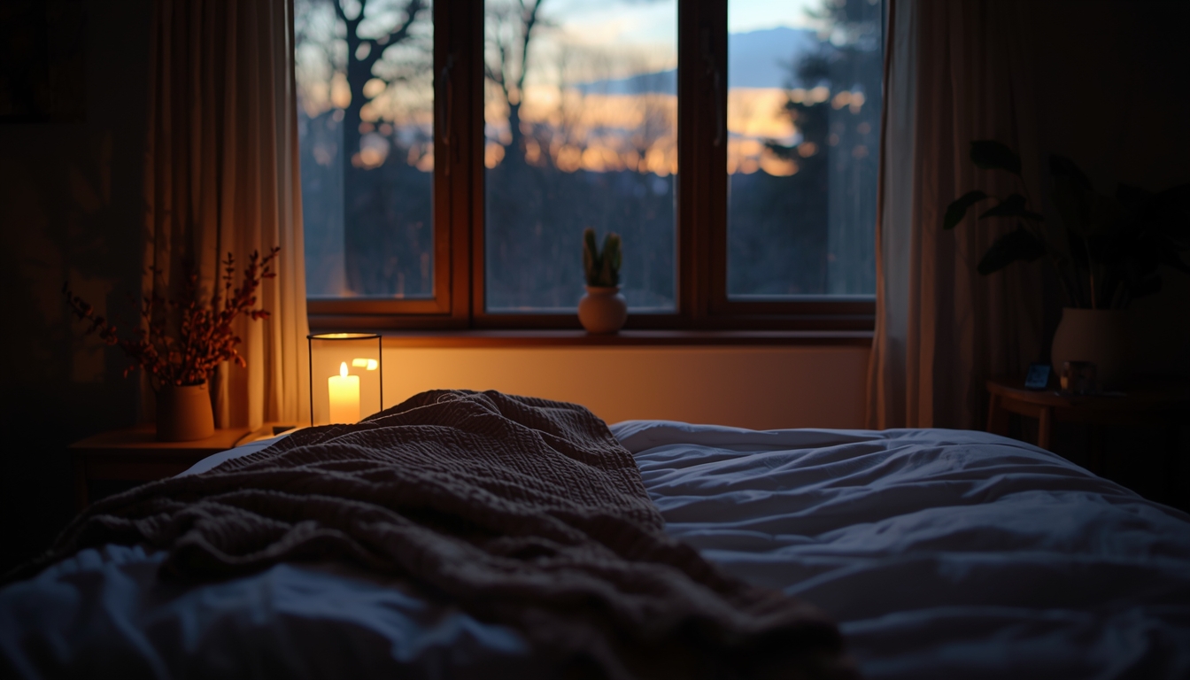 Prozelonvrchepir evening self-care moment in peaceful room